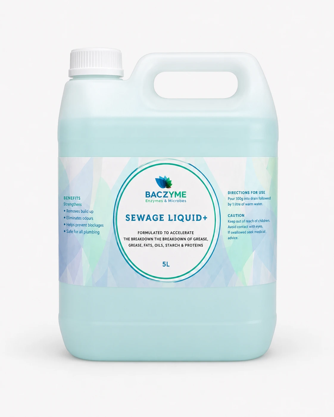 Baczyme Sewage Liquid+ packaging